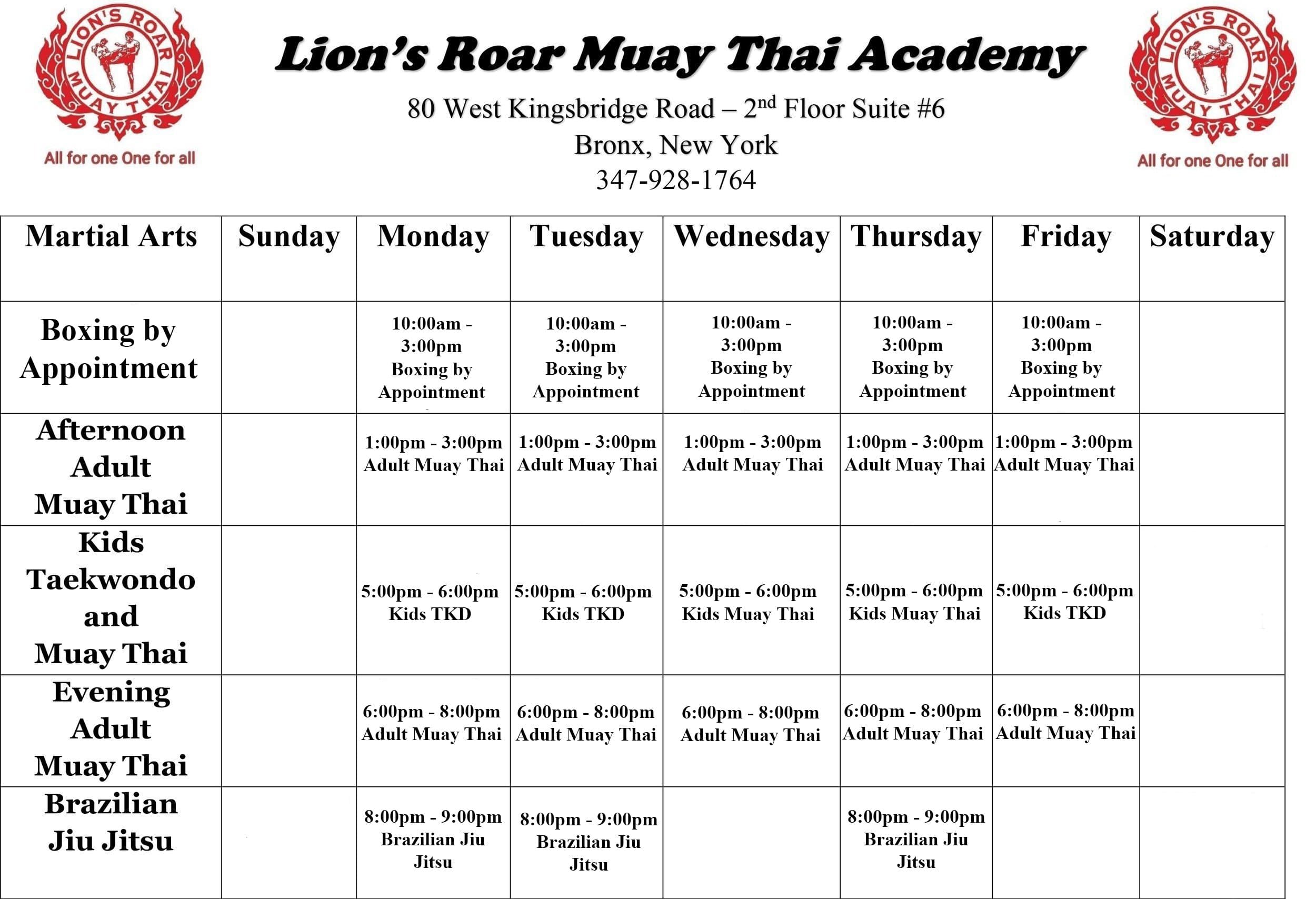 Exterior or interior of Lions Roar Muay Thai